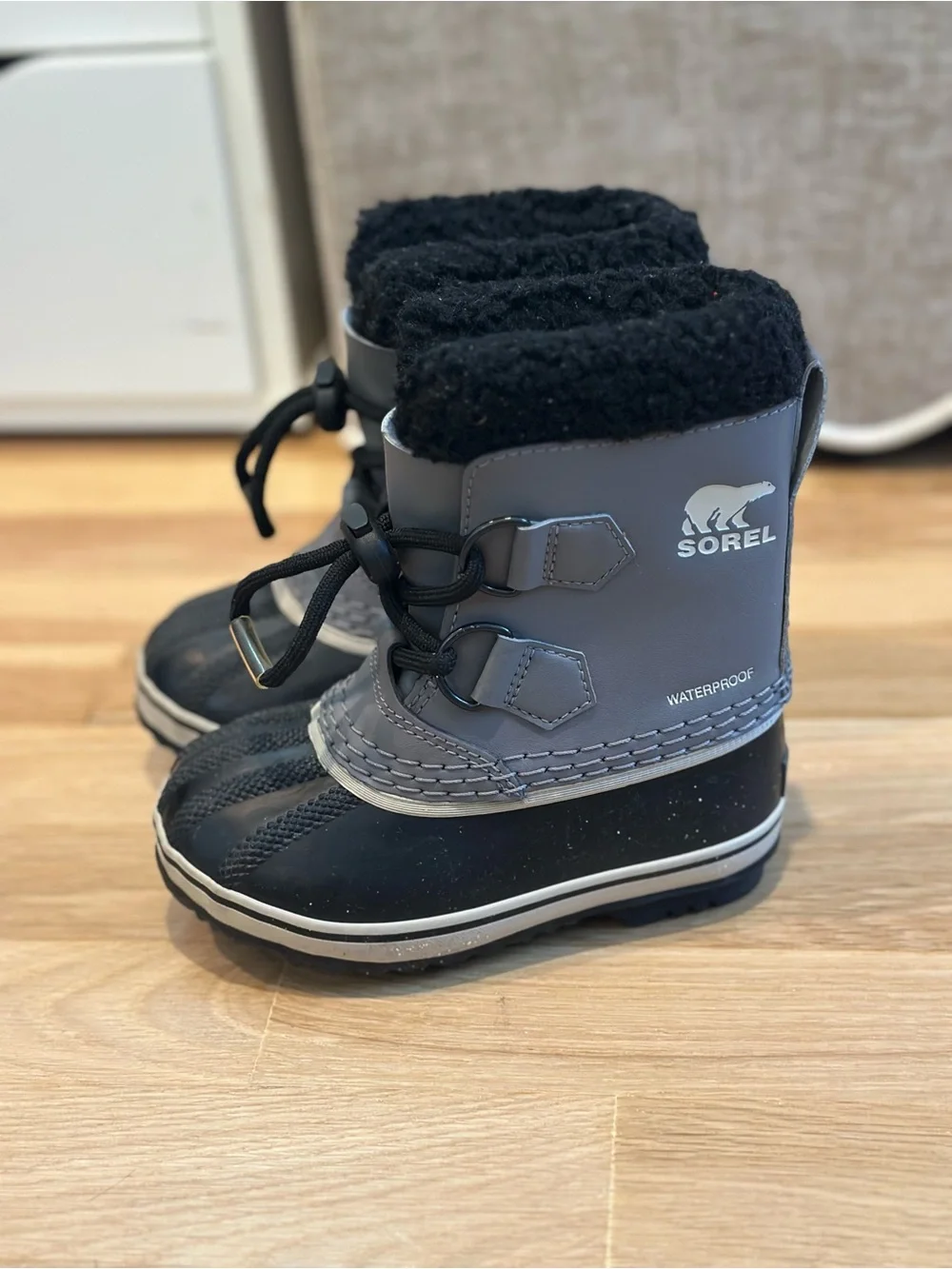 Sorel Toddler Waterproof Winter Snow Boots Gray/Black Size 8